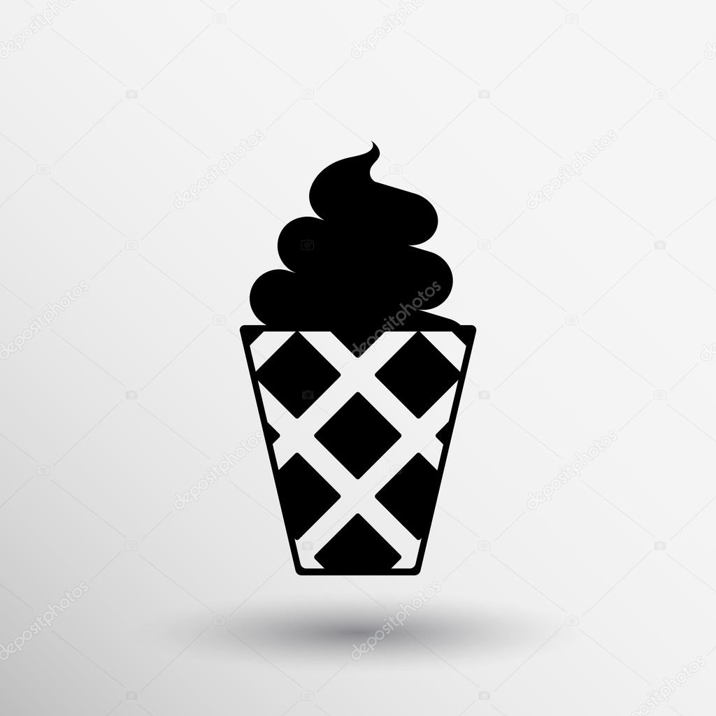 Ice cream vector logo icon frozen, food.