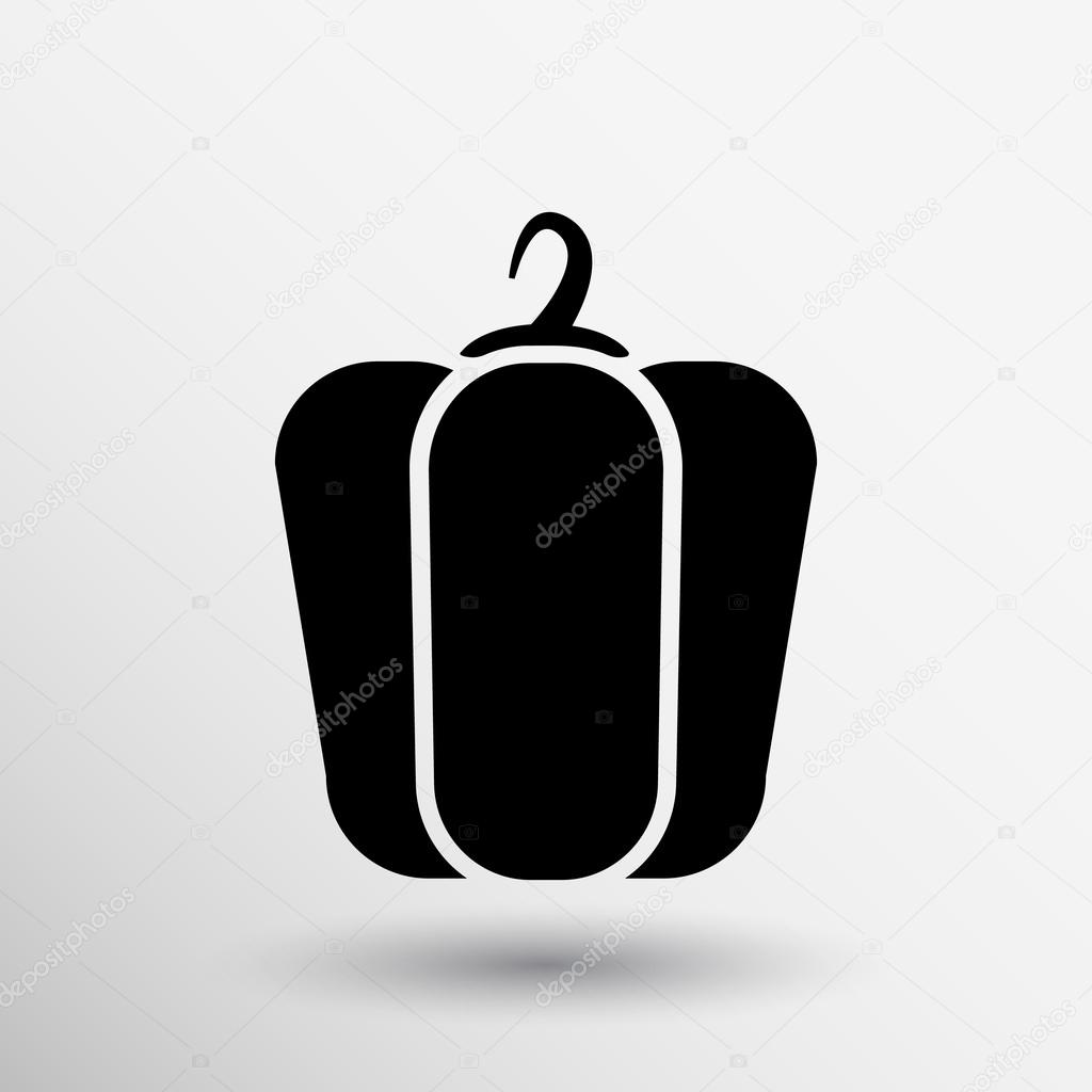 Pepper logo bell sweet vector abstract line.