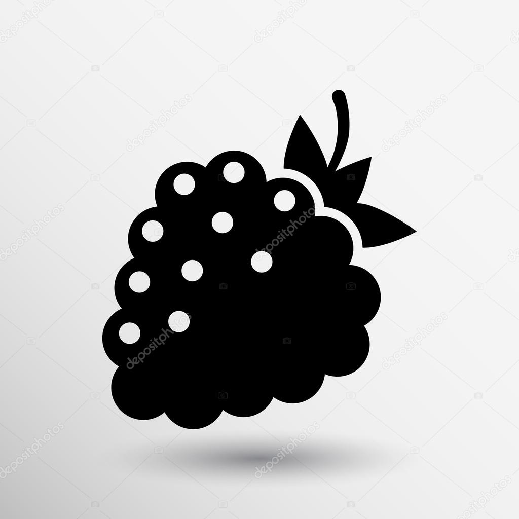 Raspberry vector logo template. Abstract design concept