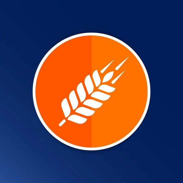 Шаблон технического логотипа пшеничного уха. Строительство или строительный знак — стоковый вектор