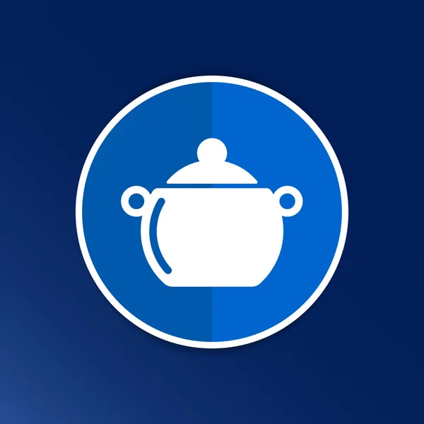 Логотип сковороды с паром. Векторное изображение — стоковый вектор