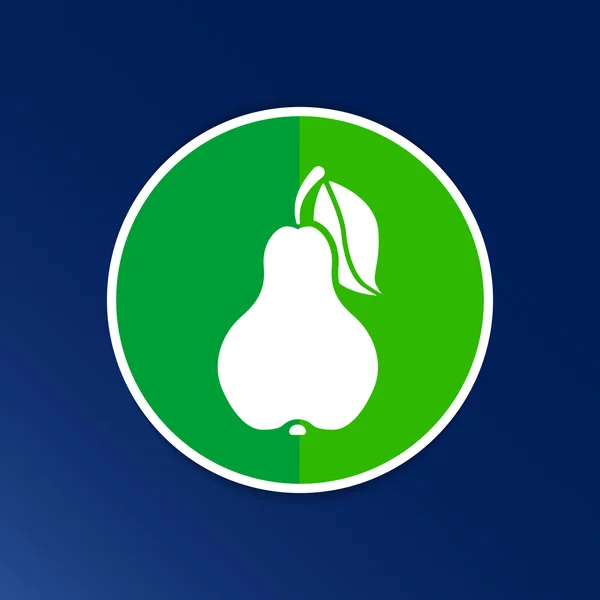 Pear logo fruit diet leaf dieting health food — Stock Vector