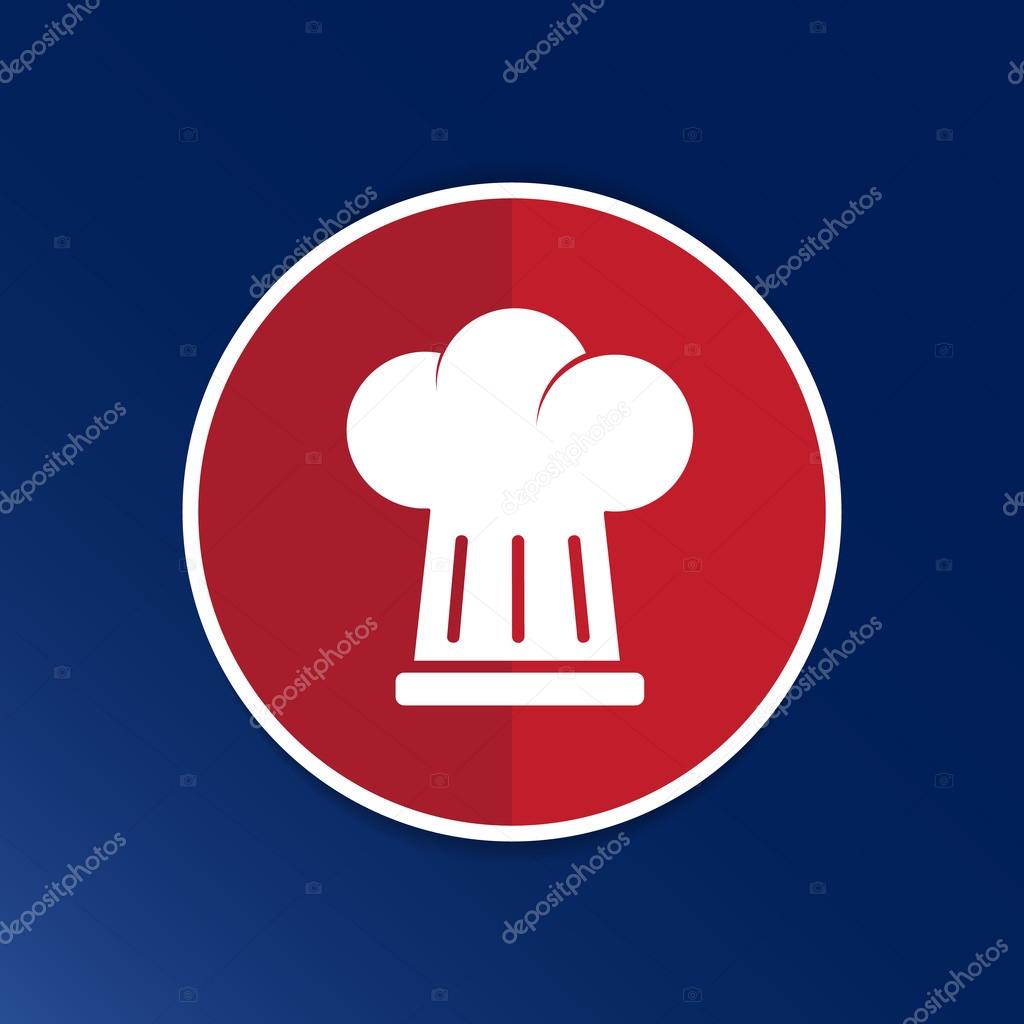 Chef hat icon design in vector format.