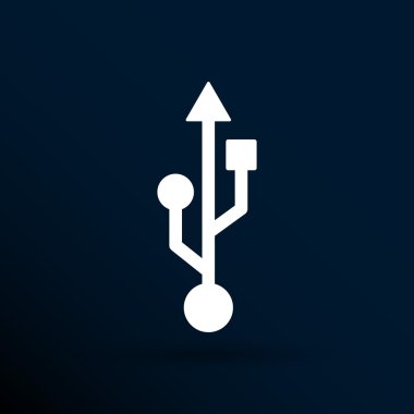 USB simge dosyası bölme donanım vektör simgesi