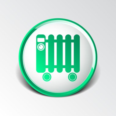 Tipik ısıtıcı dolgulu radyatör simgesi simge elektrik