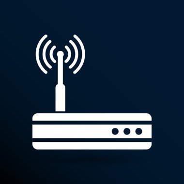 vektör kablosuz yönlendirici simgesi wifi adsl ethernet modem hub 
