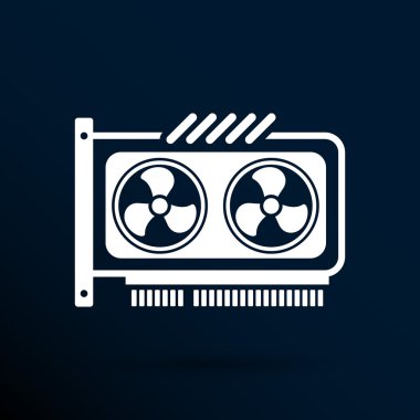 GPU veya bilgisayar grafik kartı simgesi bileşeni