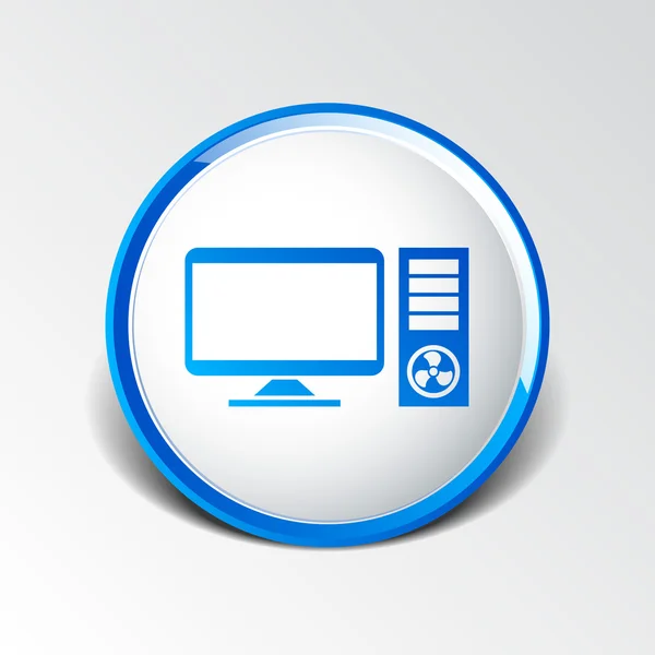 Ordinateur de bureau vectoriel Icône PC symbole ordinateur portable — Image vectorielle