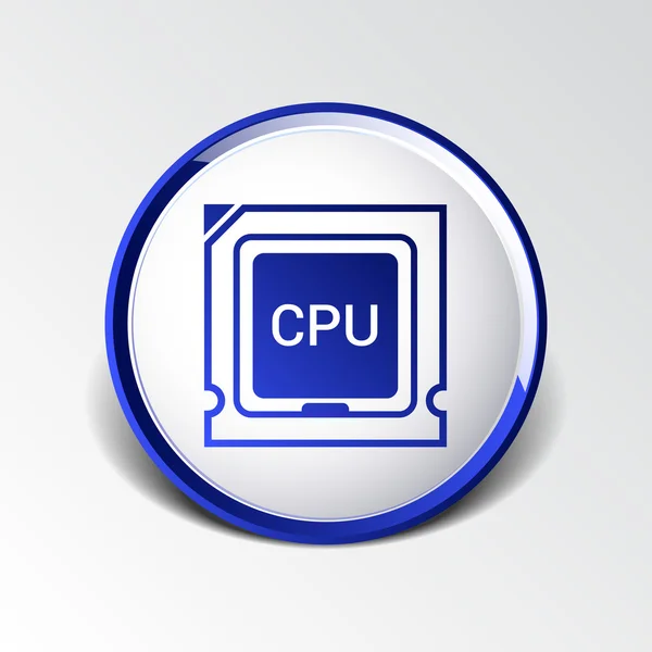 Symbol des CPU-Mikroprozessor-Zeichen-Symbolprozesses — Stockvektor