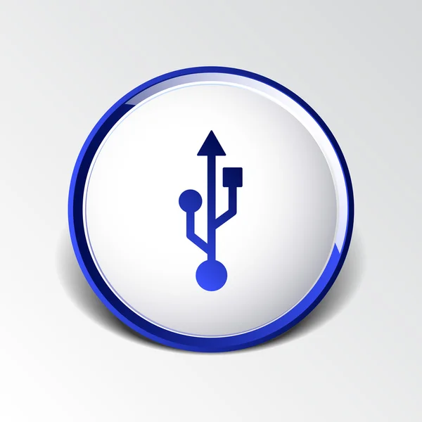 Usb icon file compartment hardware vector symbol — Stock Vector