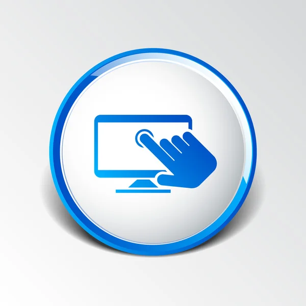 Touch scherm pictogram weergave vinger tik vector — Stockvector