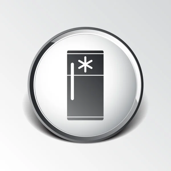 Lodówce ikona zimno obiektu meble kuchenne elektryczne — Wektor stockowy