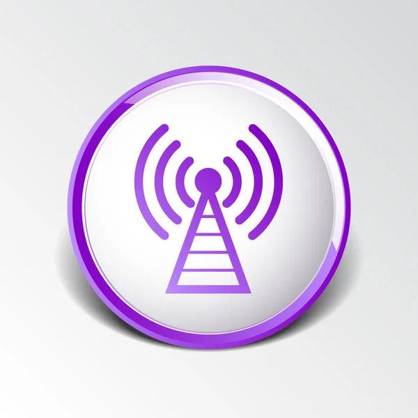 Antena icon turn radio catarg semnal antena vector reţea — Vector de stoc