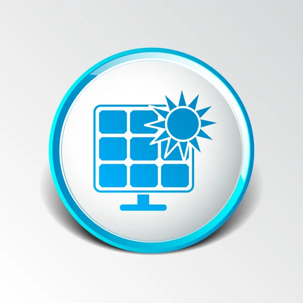 Solar energy panel icon vector sun power — Stock Vector