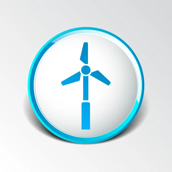 Icono vector torre generador de suelo eléctrico hélice — Vector de stock