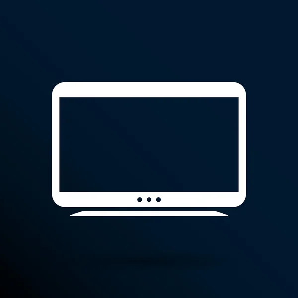 Tv icono vector pantalla plana hd lcd — Vector de stock