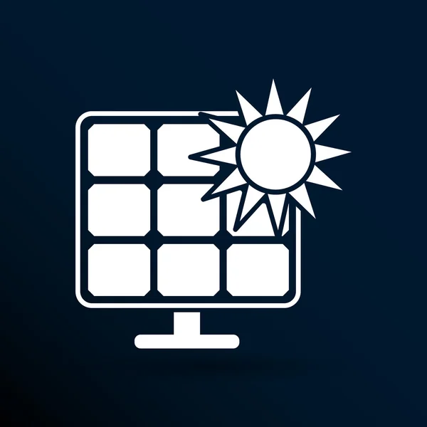 Solarenergie Panel Symbol Vektor Sonnenenergie — Stockvektor