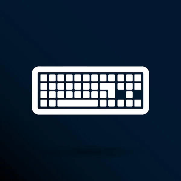 Ícone teclado entrada laptop colocar ferramenta alfabeto chave — Vetor de Stock