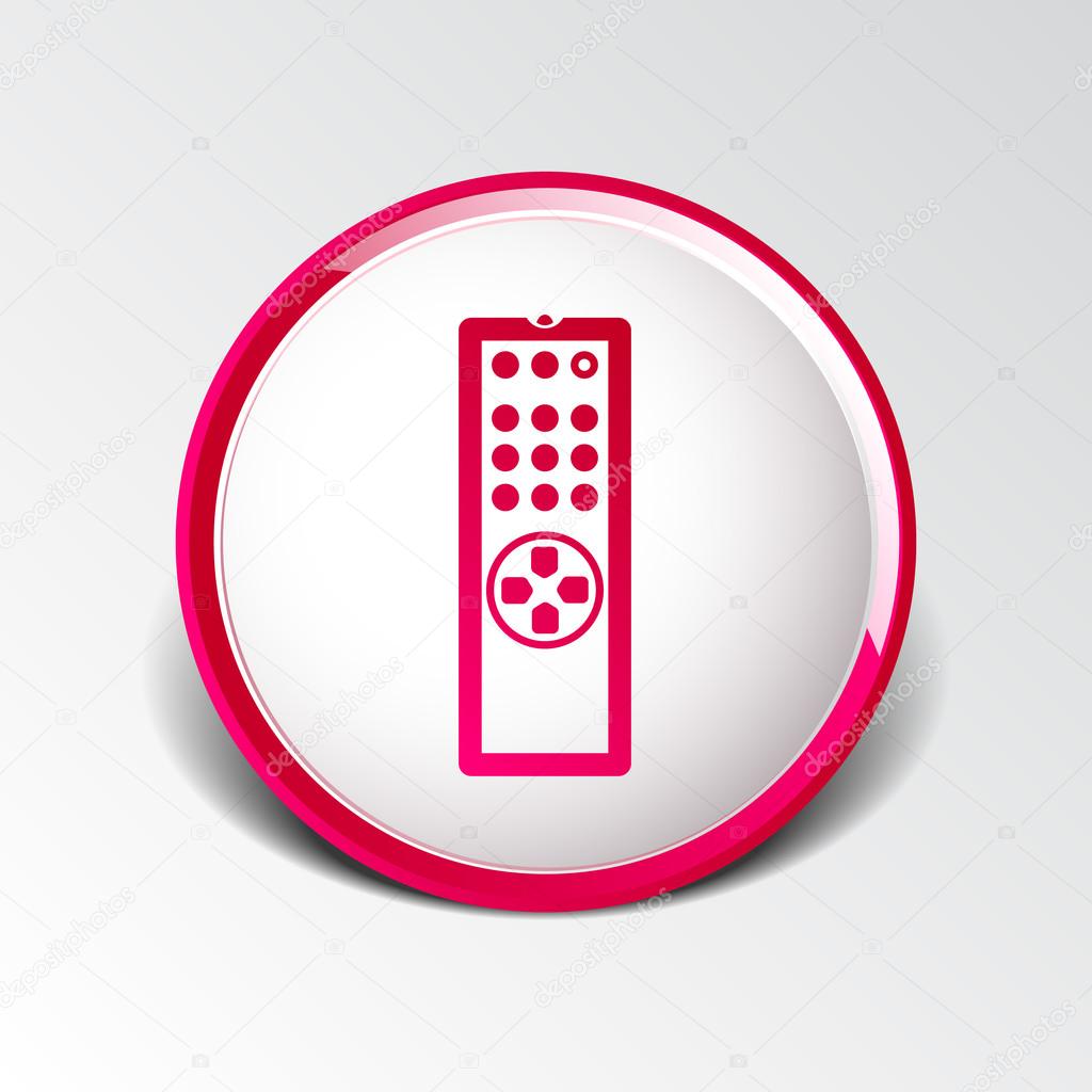 Remote control tv vector icon isolated media.