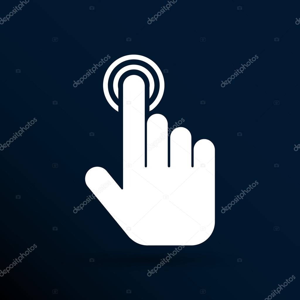 click. hand icon pointer. vector finger pointer