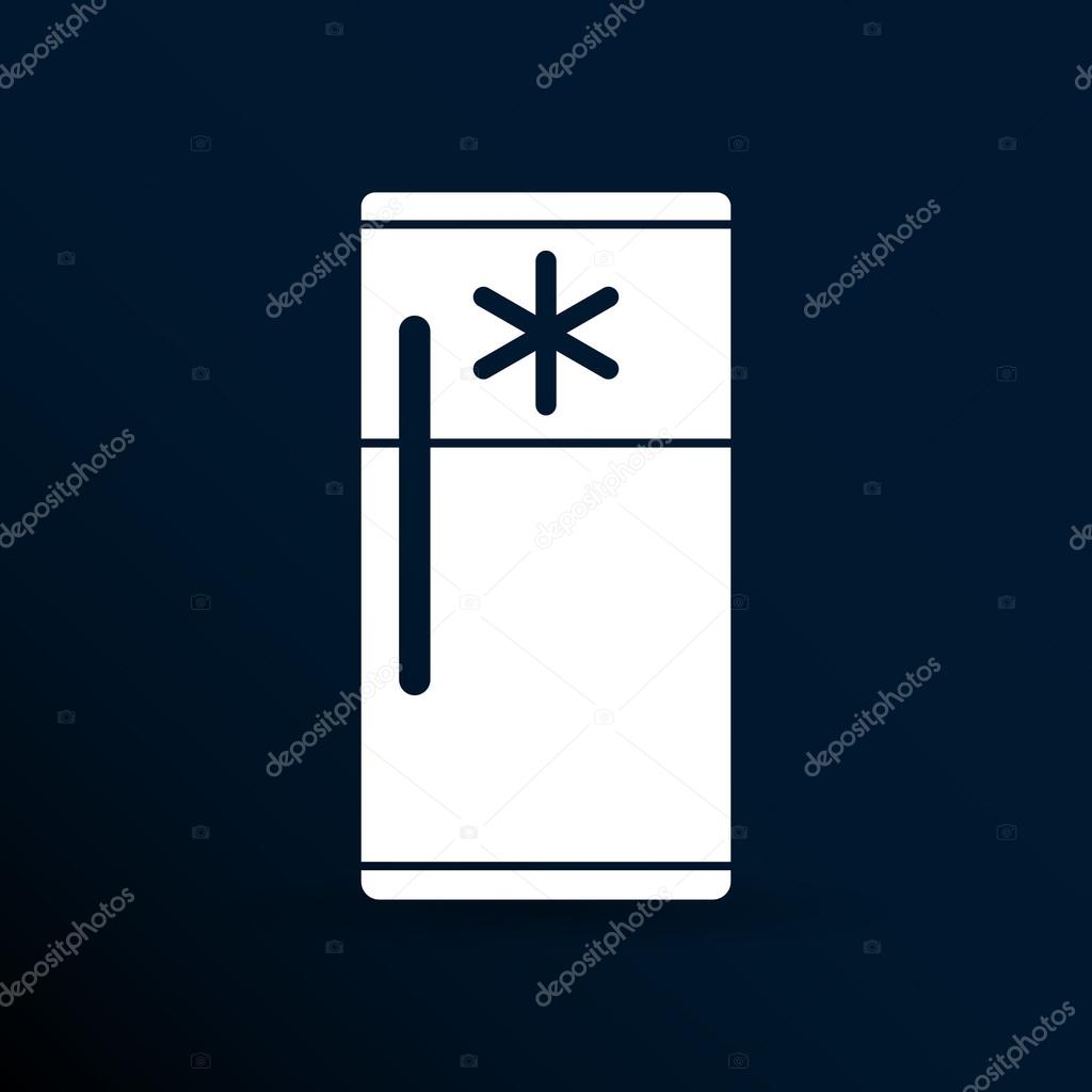 Refrigerator icon cold kitchen object furniture electric.