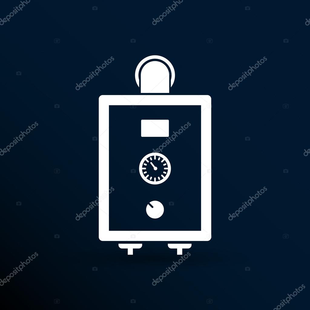 Boiler gas icon water symbol household equipment .