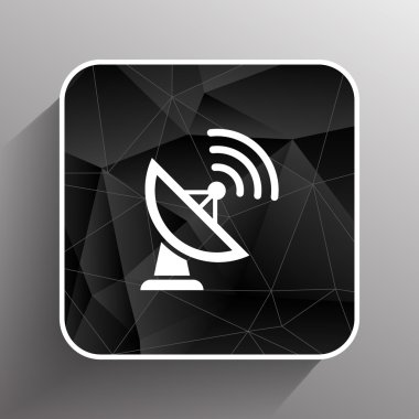 Radar vektör simge uydu çanağı tv teknolojisi