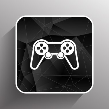 oyun çubuğu simgesi kareler düğmesi konsol denetleyici yuvarlak.