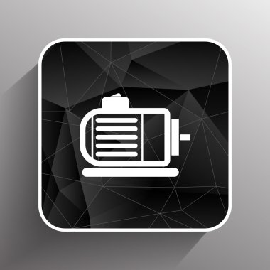 Elektrik motoru simge vektör motor sembolü gücü