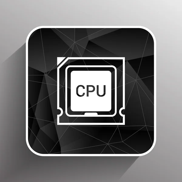 Icono del proceso de símbolo de signo de microprocesador cpu — Vector de stock