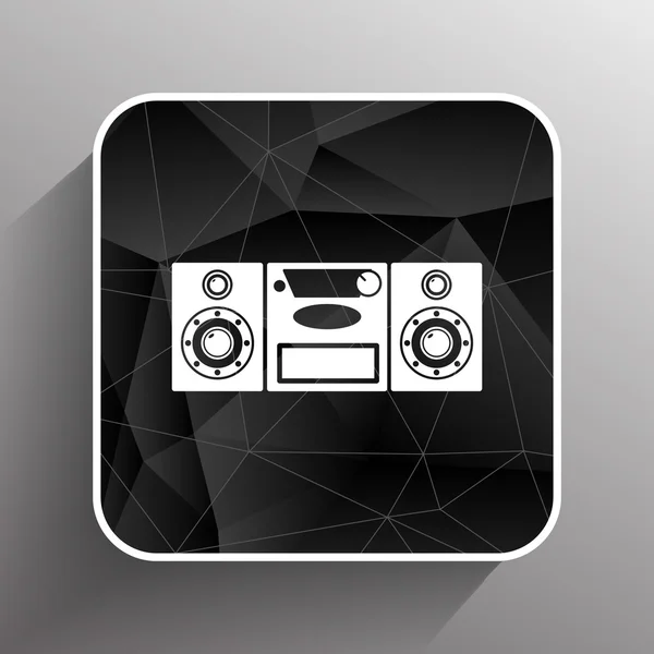 Icône du centre musical Illustration vectorielle art audio — Image vectorielle