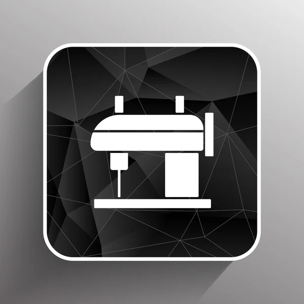 Sewing machine vector icon raft embroidery tool clothes — Stock Vector