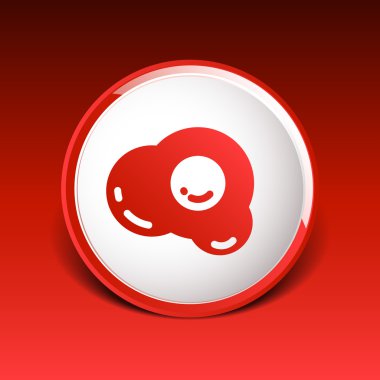 Yeşil çırpılmış yumurta simgesi ogo protein omlet