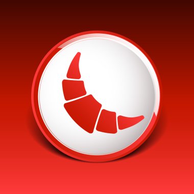 vektör logo kruvasan kaligrafi yazıt simgesiyle