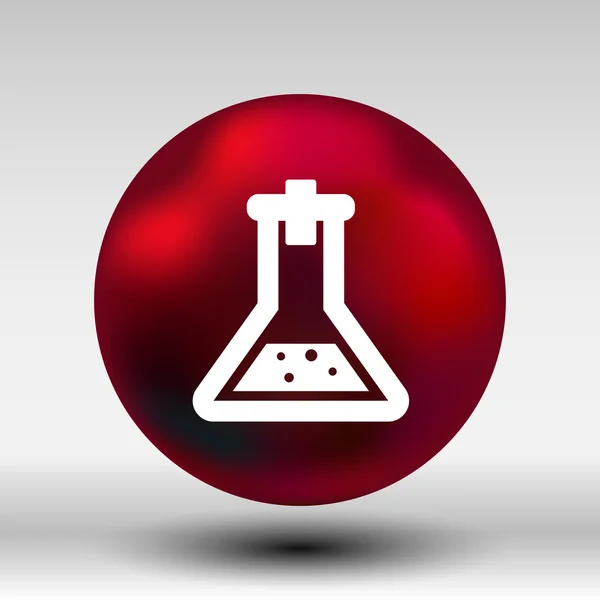 Chemische kolf pictogram laboratorium glas bekerglas lab vector — Stockvector