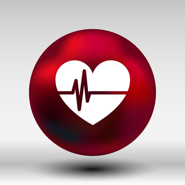 Heartbeat. Echocardiography. Cardiac exam Form heart heartbeat