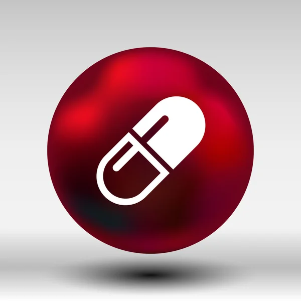 Dolore medico chimica aspirina mucchio malattia icona semplicistica — Vettoriale Stock