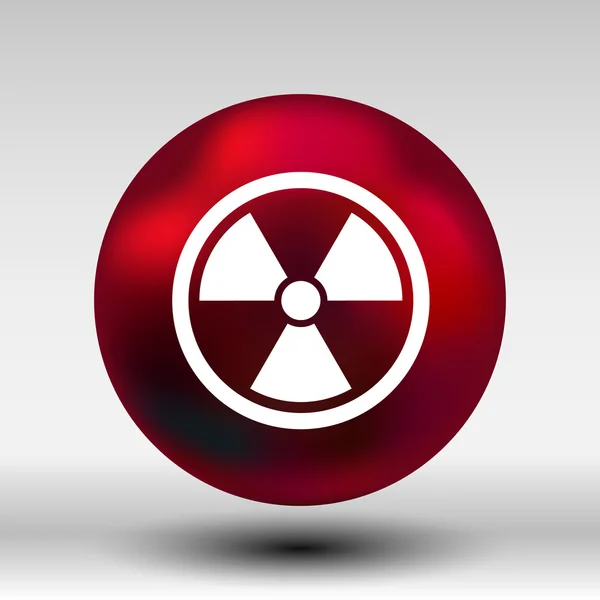 Σημάδι ακτινοβολία διάνυσμα εικονίδιο προσοχή atom πυρηνική δύναμη — Διανυσματικό Αρχείο