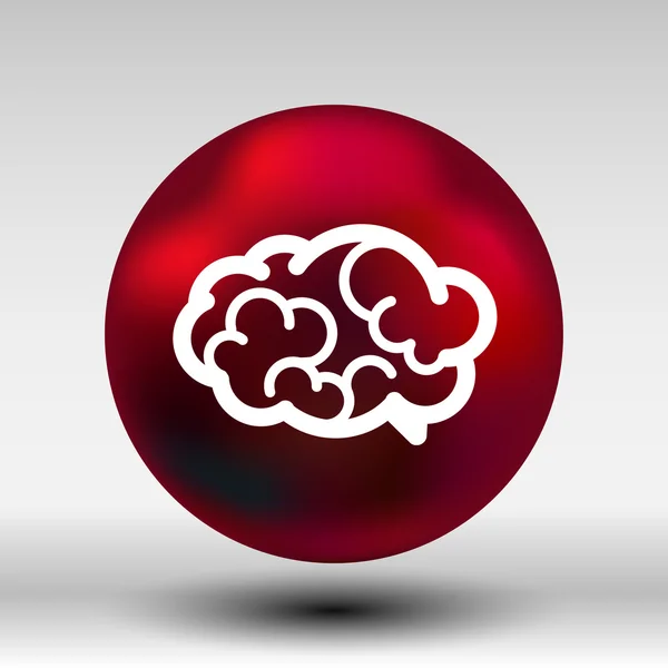 Cerebro icono mente vector médico lluvia de ideas cabeza humana — Archivo Imágenes Vectoriales