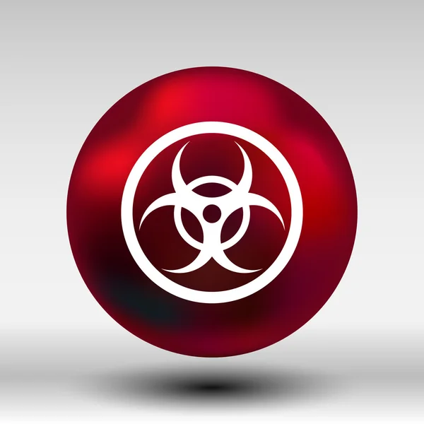 Signo icono vector de radiación precaución energía atómica nuclear — Archivo Imágenes Vectoriales