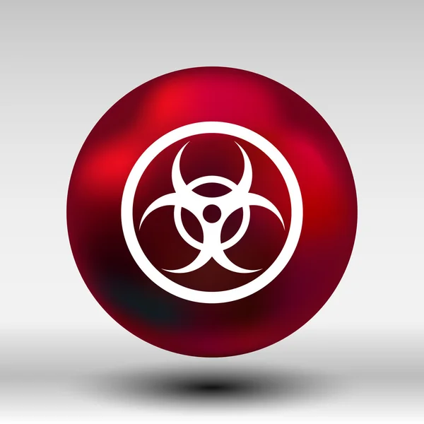 Sign radiation vector icon caution nuclear atom power — Stock Vector