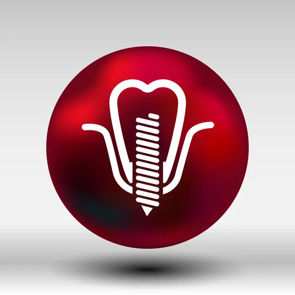 Vissé fausse dent icône anatomie beauté soins lumineux — Image vectorielle