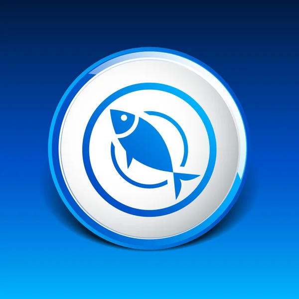 Fish menu icon logo seafood fork tuna vector — Stock Vector