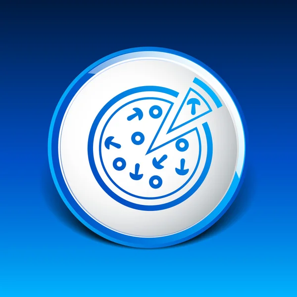 Handgemachte Pizza Illustration Logo Konzept Vektor Lebensmittel — Stockvektor