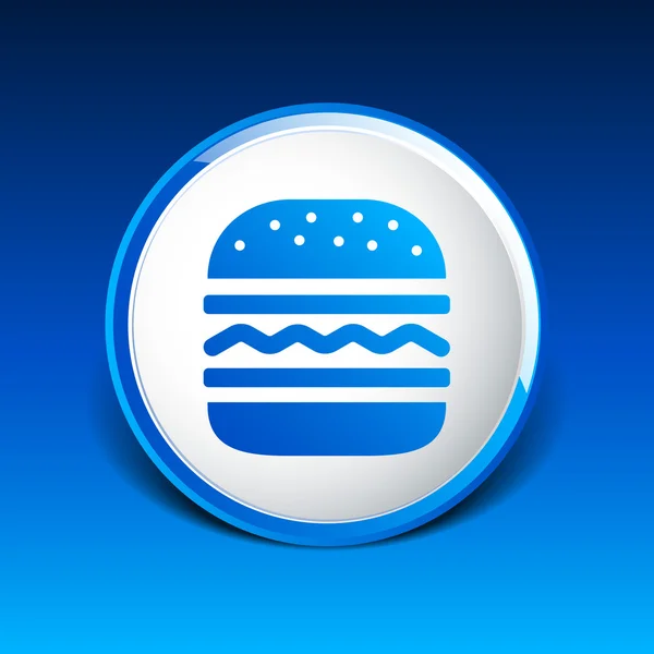 Hamburger web icon burger vektor bun logotyp — Stock vektor