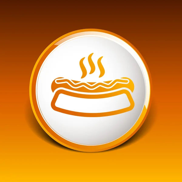 Аппетитный хот-дог такой вариант логотипа также доступна галерея — стоковый вектор