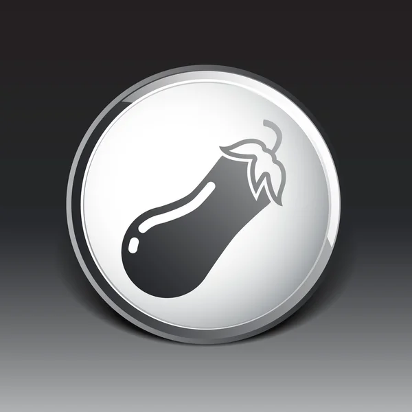 ナスのロゴ ラベルのアイコン ベクトルのアイコン — ストックベクタ