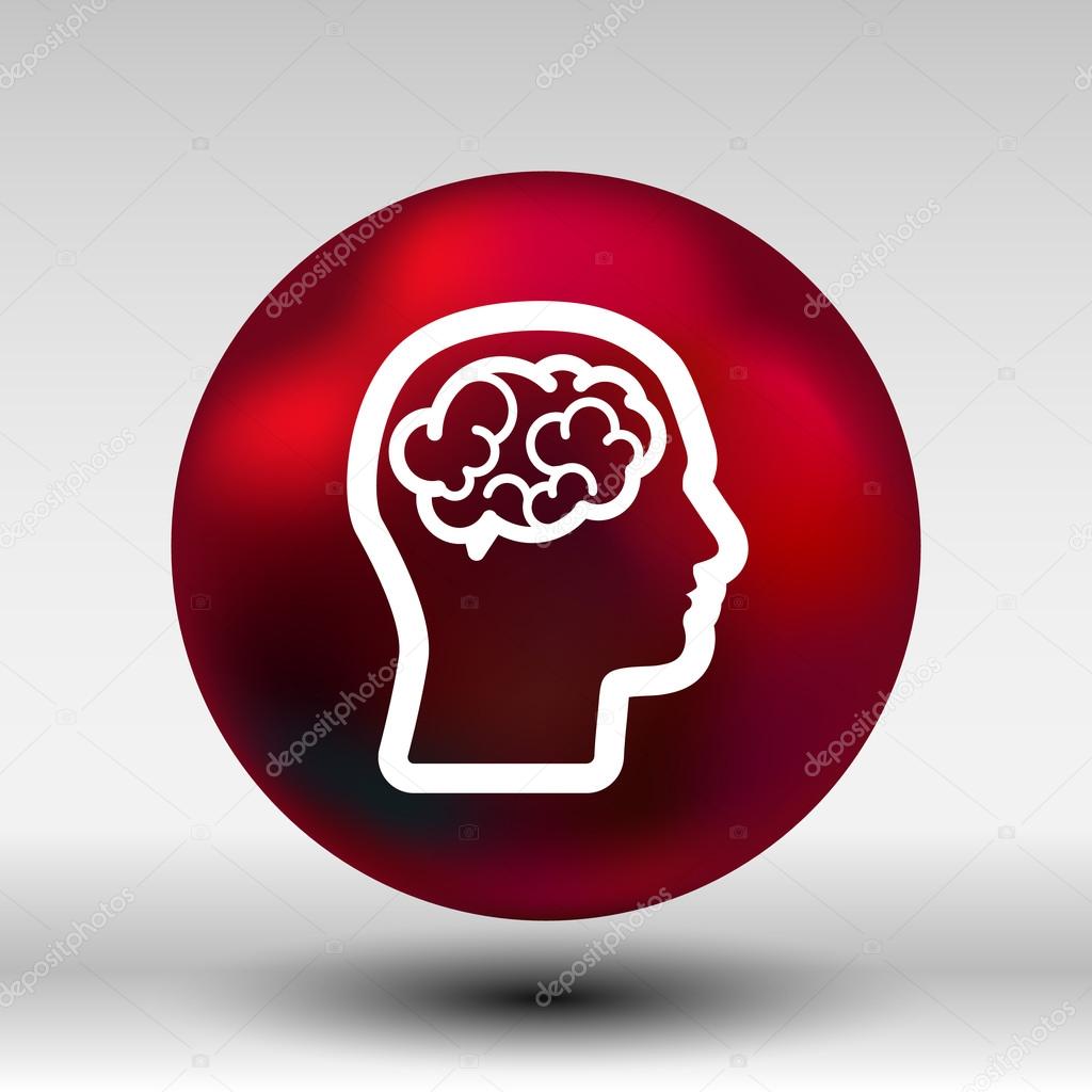 Head brain icon think design over vector illustration
