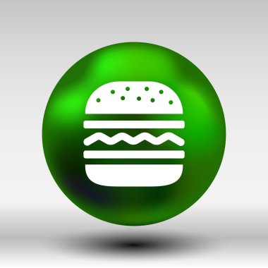 Hamburger web simgesi burger vektör topuz logosu