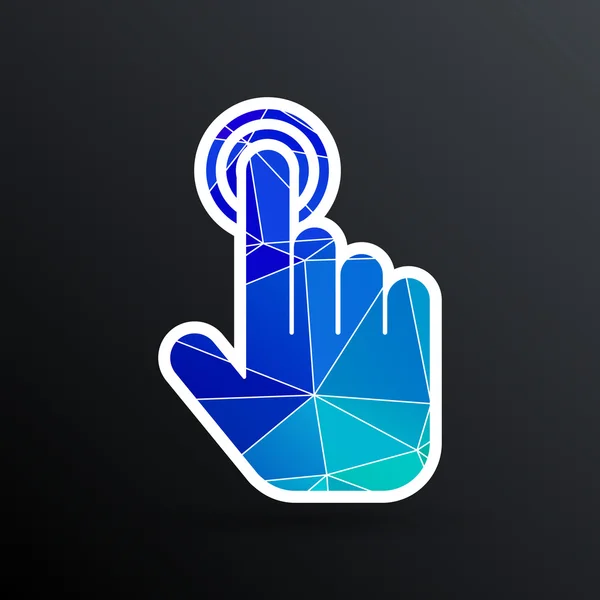 Clic. puntero de icono de mano. vector dedo puntero — Vector de stock